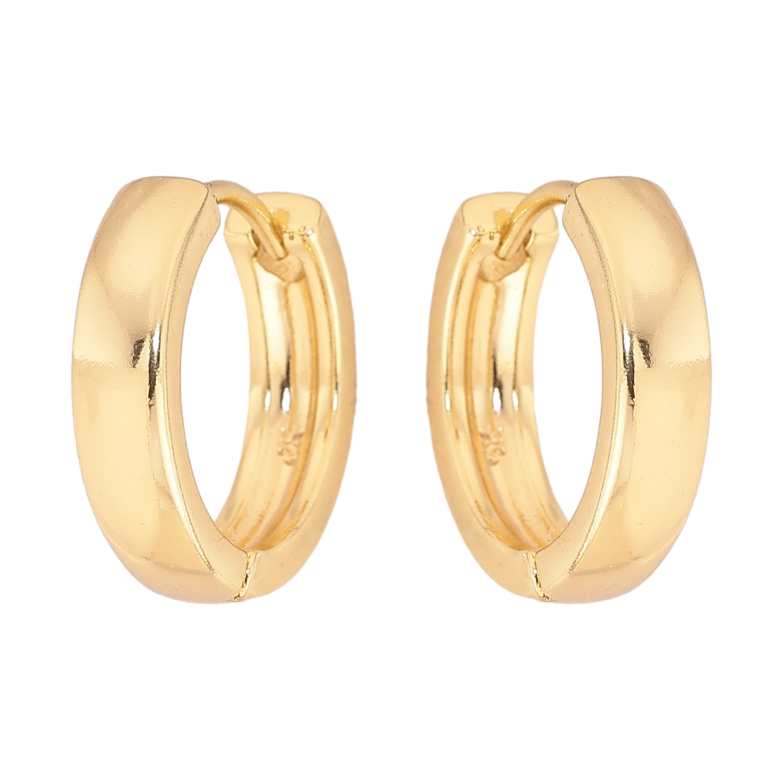 Серьги Xuping цвет Позолота 14K  колечки "Классика, шир. 4мм" ø 17мм фото №1