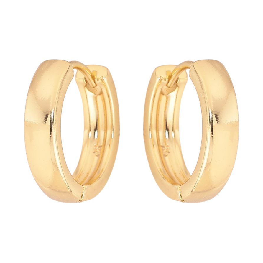 Сережки Xuping колір Позолота 14K колечка "Класика, шир. 4мм" ø 17мм фото №1