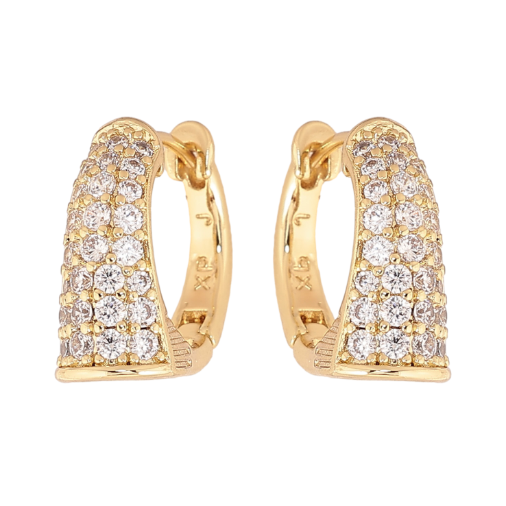 Сережки Xuping колір Позолота 14K колечка "Інкрустація кристалами" фото №17 Сережки Xuping колір Позолота 14K колечка "Інкрустація кристалами" фото №17