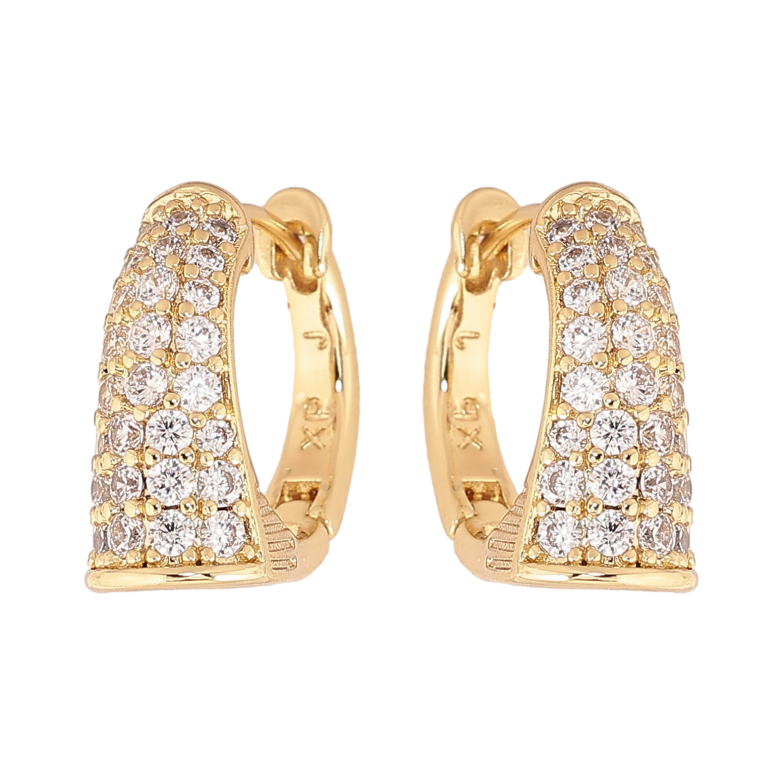 Серьги Xuping цвет Позолота 14K колечки "Инкрустация кристаллами" фото №1 Серьги Xuping цвет Позолота 14K колечки "Инкрустация кристаллами" фото №1