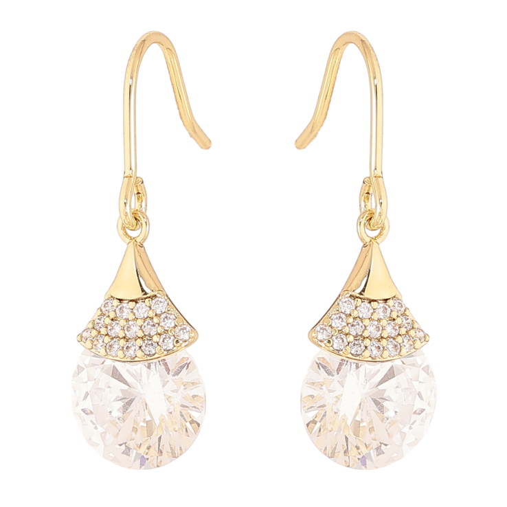 Сережки Xuping колір Позолота 14K французький замок "Кристальні підвіски" фото №14 Сережки Xuping колір Позолота 14K французький замок "Кристальні підвіски" фото №14