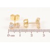 Сережки Xuping колір Позолота 14K пусети "Кристальні банти" фото №2