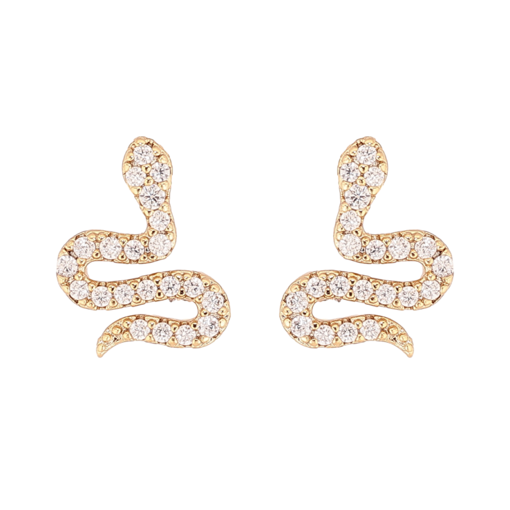 Сережки Xuping колір Позолота 14K пусети "Змійки з кристалами" фото №22 Сережки Xuping колір Позолота 14K пусети "Змійки з кристалами" фото №22