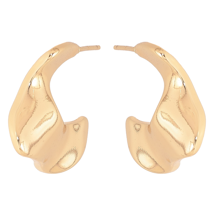 Сережки Xuping колір Позолота 14K пусети "Декоративні дуги" фото №3