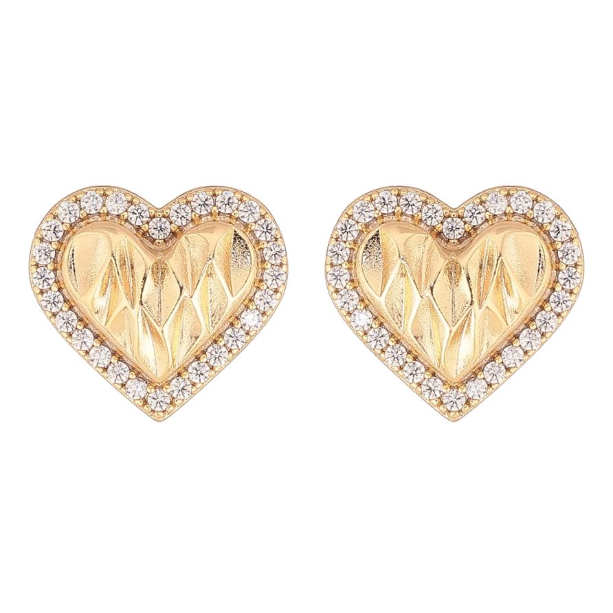 Сережки Xuping колір Позолота 14K пусети "Сердечка" фото №1