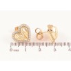 Сережки Xuping колір Позолота 14K пусети "Сердечка" фото №2