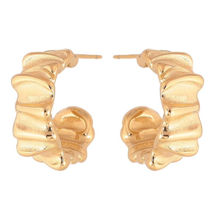 Сережки Xuping колір Позолота 14K пусети "Декоративні дуги" фото №11