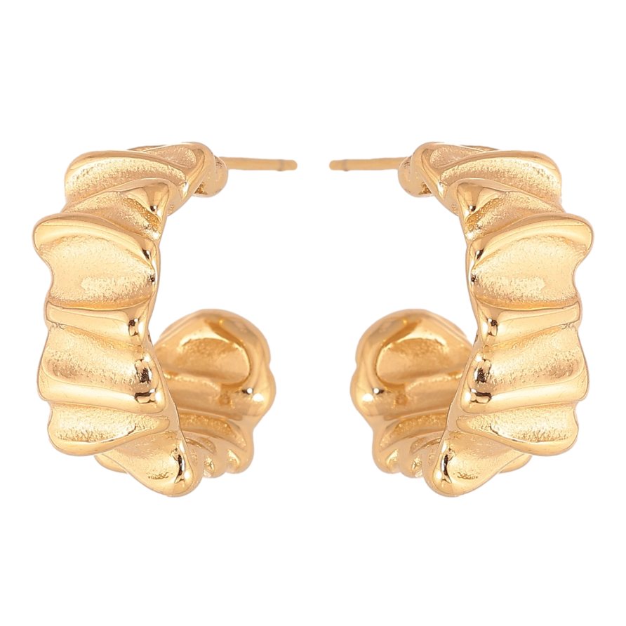 Серьги Xuping цвет Позолота 14K пусеты "Декоративные дуги" фото №1