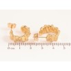 Серьги Xuping цвет Позолота 14K пусеты "Декоративные дуги" фото №2