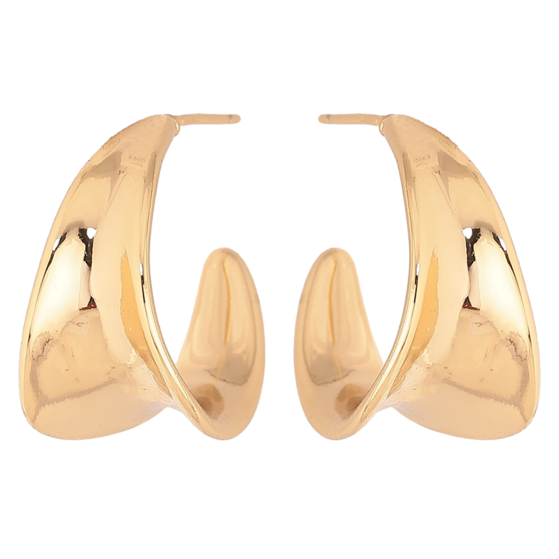 Серьги Xuping цвет Позолота 14K пусеты "Декоративные дуги" фото №1