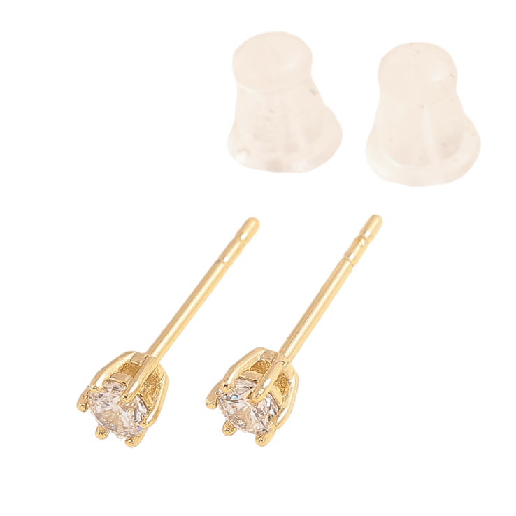 Сережки Xuping колір Позолота 14K пусети "Кристали в 6-ти крапановій оправі" ø 3мм фото №16 Сережки Xuping колір Позолота 14K пусети "Кристали в 6-ти крапановій оправі" ø 3мм фото №16