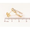 Сережки Xuping колір Позолота 14K пусети "Візерунок з кристалами" фото №2