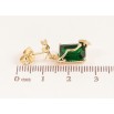 Сережки Xuping колір Позолота 14K пусети "Зірки з зеленими кристалами" фото №2