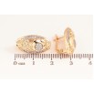 Серьги Xuping цвет Позолота 18K + Родий английский замок "Узор с кристаллами" фото №2