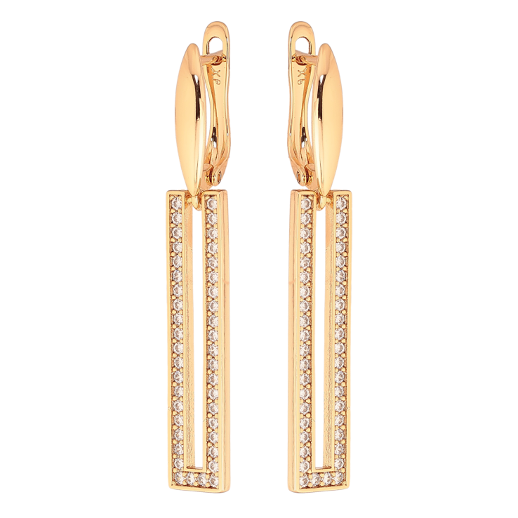 Серьги Xuping цвет Позолота 18К английский замок "Декоративные подвески с кристаллами" фото №11 Серьги Xuping цвет Позолота 18К английский замок "Декоративные подвески с кристаллами" фото №11