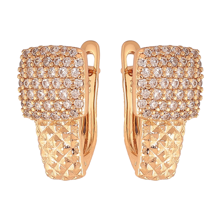 Сережки Xuping колір Позолота 18К англійський замок "Інкрустація кристалами" фото №12 Сережки Xuping колір Позолота 18К англійський замок "Інкрустація кристалами" фото №12