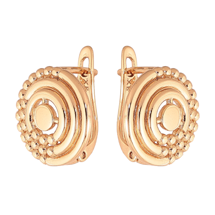 Серьги Xuping цвет Позолота 18K английский замок "Декоративный узор" фото №15