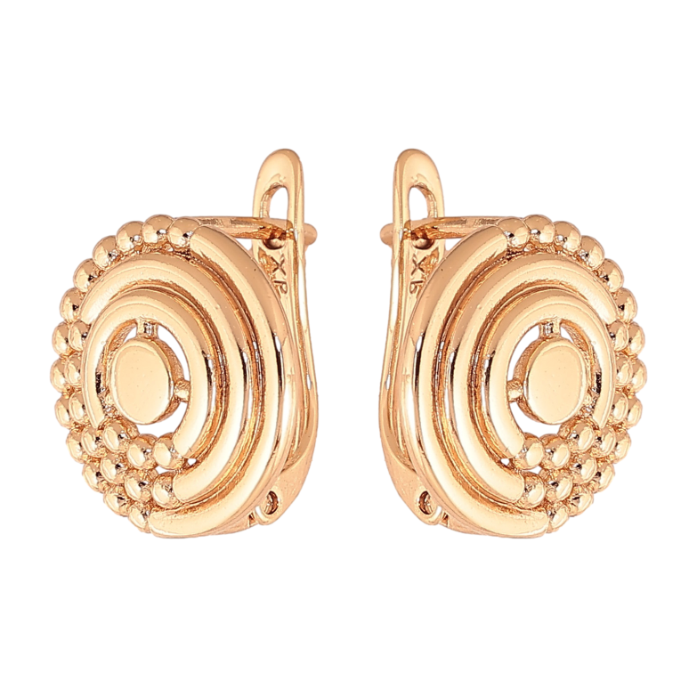 Серьги Xuping цвет Позолота 18K английский замок "Декоративный узор" фото №1