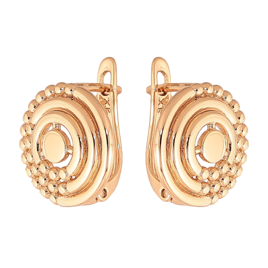 Серьги Xuping цвет Позолота 18K английский замок "Декоративный узор" фото №1