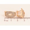 Серьги Xuping цвет Позолота 18K английский замок "Инкрустация кристаллами" фото №2