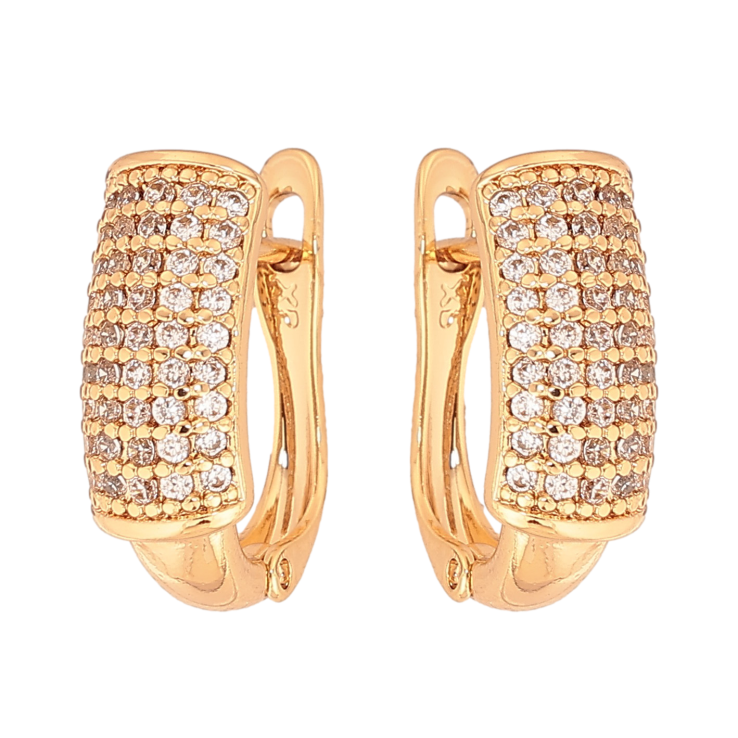 Сережки Xuping колір Позолота 18К англійський замок "Інкрустація кристалами" фото №7 Сережки Xuping колір Позолота 18К англійський замок "Інкрустація кристалами" фото №7