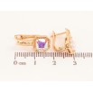 Серьги Xuping цвет Позолота 18K английский замок "Радужные кристаллы" фото №2
