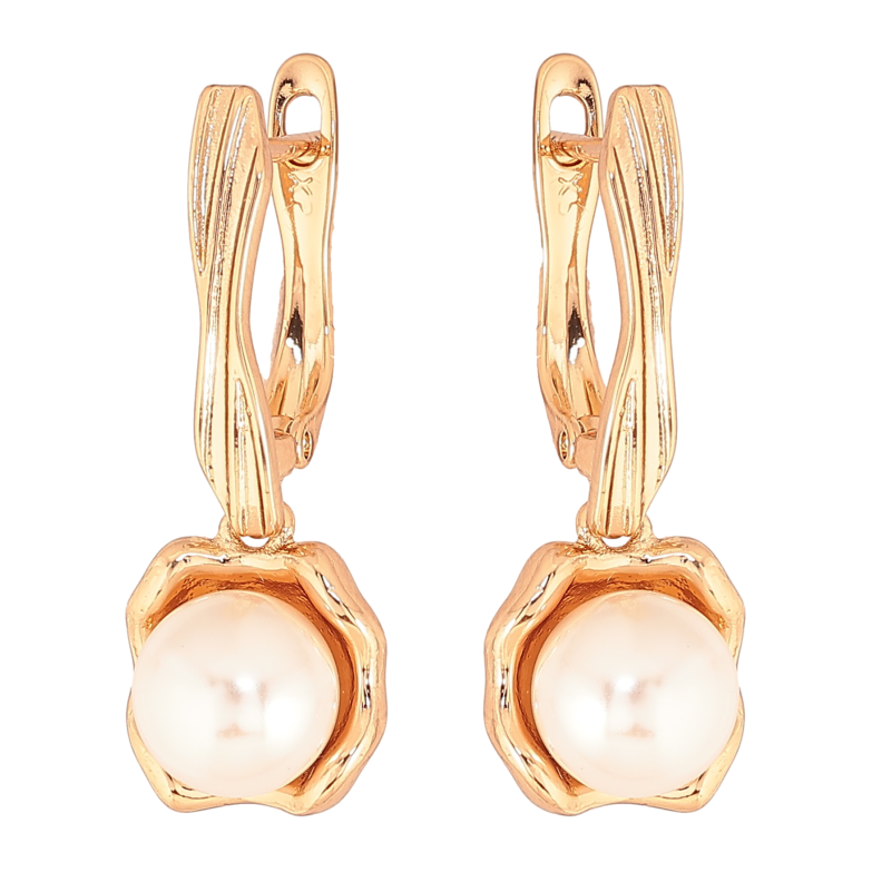 Серьги Xuping цвет Позолота 18К английский замок "Жемчужные подвески" фото №1 Серьги Xuping цвет Позолота 18К английский замок "Жемчужные подвески" фото №1