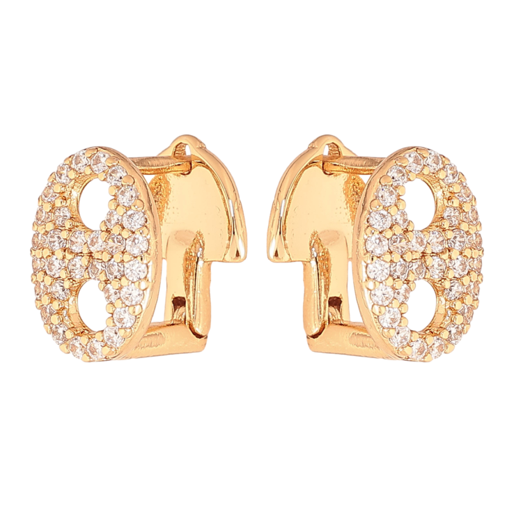 Сережки Xuping колір Позолота 18К англійський замок "Інкрустація кристалами" фото №13