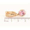 Серьги Xuping цвет Позолота 18K английский замок "Подвески с розовыми кристаллами" фото №2