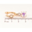 Серьги Xuping цвет Позолота 18K английский замок "Подвески с радужными кристаллами" фото №2