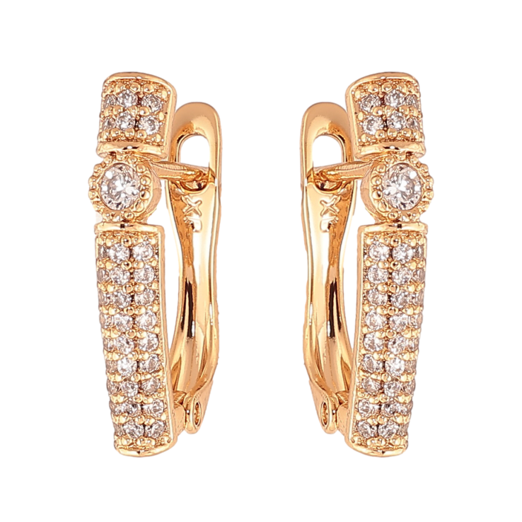 Серьги Xuping цвет Позолота 18K английский замок "Инкрустация кристаллами" фото №16 Серьги Xuping цвет Позолота 18K английский замок "Инкрустация кристаллами" фото №16