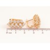 Серьги Xuping цвет Позолота 18K английский замок "Инкрустация кристаллами" фото №2