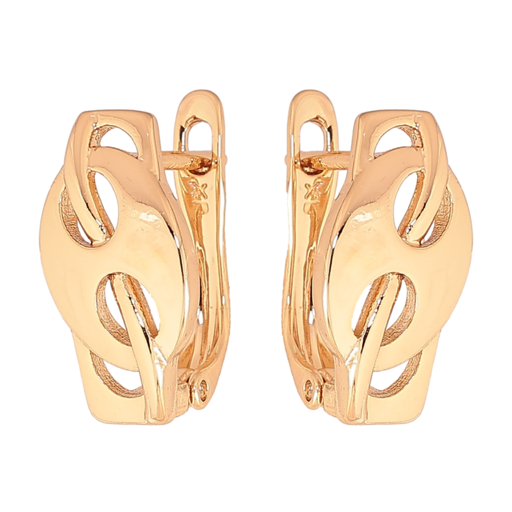 Сережки Xuping колір Позолота 18К англійський замок "Декоративний візерунок" фото №21 Сережки Xuping колір Позолота 18К англійський замок "Декоративний візерунок" фото №21