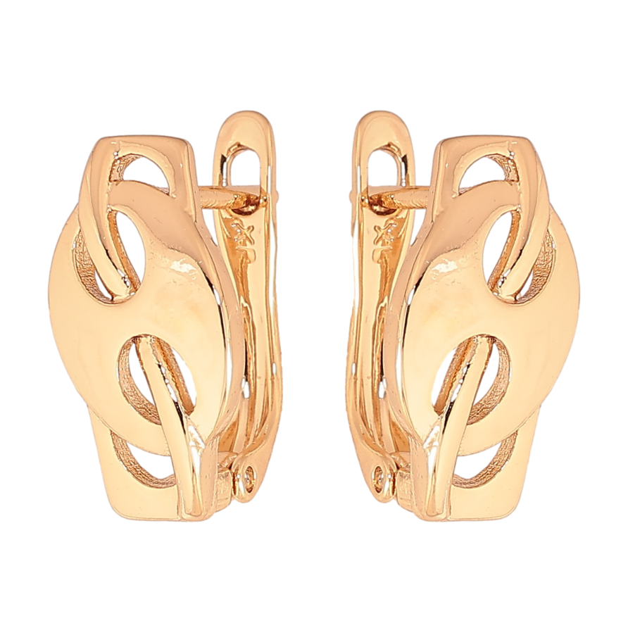 Сережки Xuping колір Позолота 18К англійський замок "Декоративний візерунок" фото №1