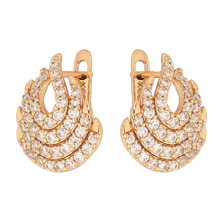 Сережки Xuping колір Позолота 18К англійський замок "Інкрустація кристалами" фото №18 Сережки Xuping колір Позолота 18К англійський замок "Інкрустація кристалами" фото №18