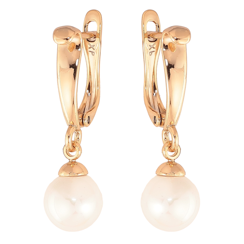 Серьги Xuping цвет Позолота 18К английский замок "Жемчужные подвески" фото №1 Серьги Xuping цвет Позолота 18К английский замок "Жемчужные подвески" фото №1