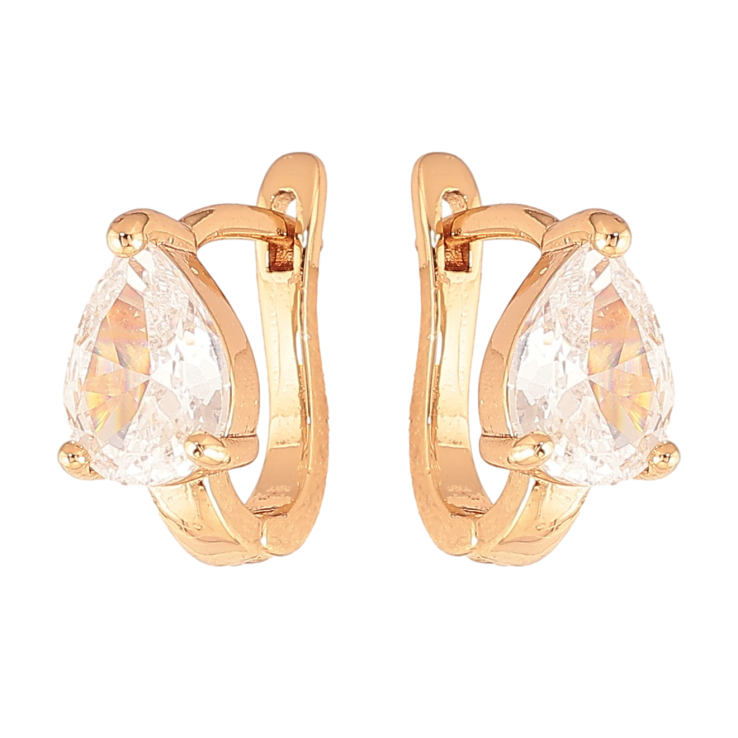 Серьги Xuping цвет Позолота 18K английский замок "Кристальные капельки" фото №7 Серьги Xuping цвет Позолота 18K английский замок "Кристальные капельки" фото №7