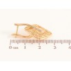 Серьги Xuping цвет Позолота 18K английский замок "Ромбовый узор с кристаллами" фото №2