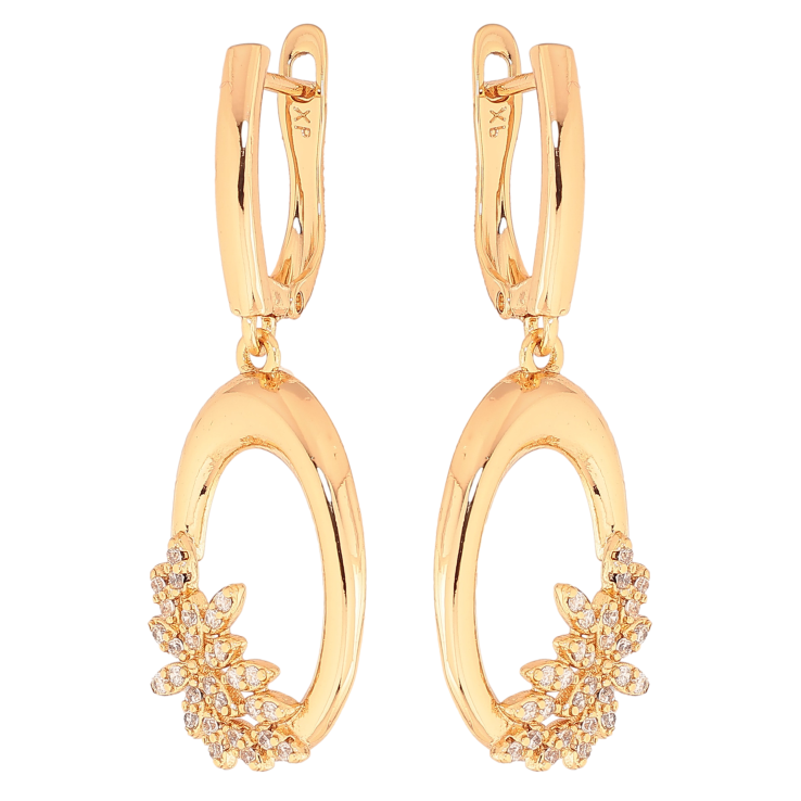 Серьги Xuping цвет Позолота 18К английский замок "Декоративные подвески" фото №5