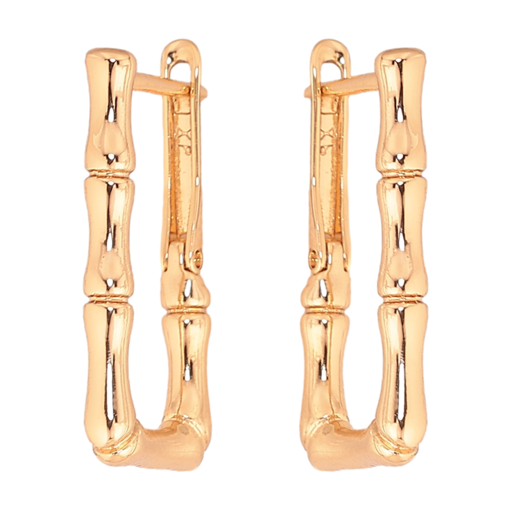 Сережки Xuping колір Позолота 18К англійський замок "Декоративний візерунок" фото №8