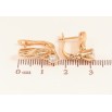 Серьги Xuping цвет Позолота 18K английский замок "Узор с кристаллами" фото №2