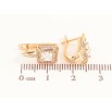 Серьги Xuping цвет Позолота 18K английский замок "Узор с кристаллами" фото №2