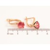 Сережки Xuping колір Позолота 18K англійський замок "Малинові кристали на дужках"  ø 7мм фото №2