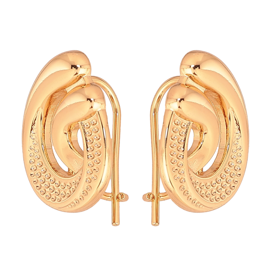 Сережки Xuping колір Позолота 18К французький замок "Декоративний візерунок" фото №1