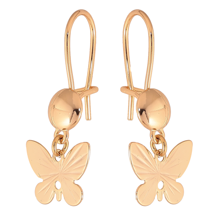 Сережки Xuping колір Позолота 18К французький замок "Метелики" фото №1 Сережки Xuping колір Позолота 18К французький замок "Метелики" фото №1
