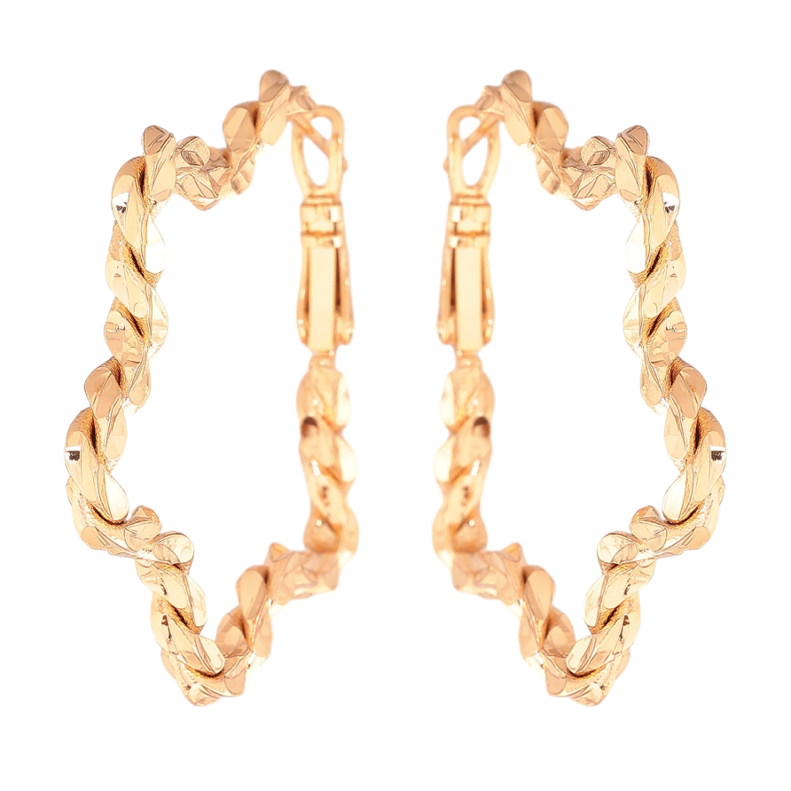 Сережки Xuping колір позолота 18K італійський замок зірки фото №1