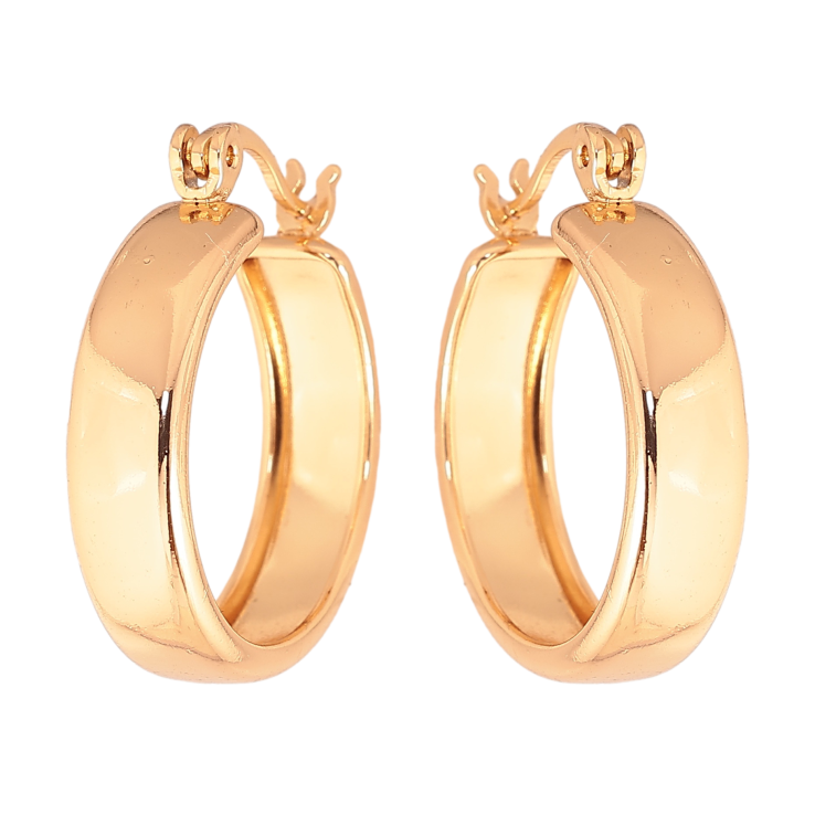 Серьги Xuping цвет позолота 18K кольца (конго) Классика ø 2см фото №22