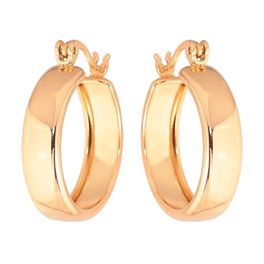 Сережки Xuping колір позолота 18K кільця (конго) Класика ø 2см фото №1