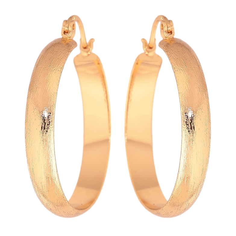 Серьги Xuping цвет позолота 18K кольца (конго) Классика ø 3см фото №1