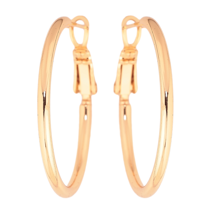 Сережки Xuping колір позолота 18K кільця (конго) Класика ø 3см фото №12